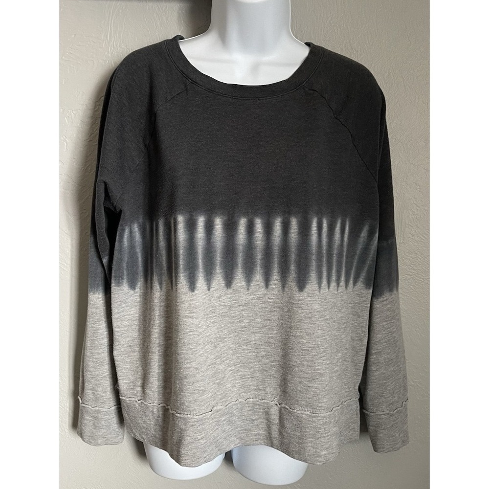 ANA A New Approach Tie Dyed Shirt Blue Womens Size Large Long Sleeve Top